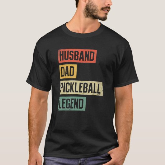 Mannen  Pickleball Funny Husband Pap Legend R T-shirt (Voorkant)
