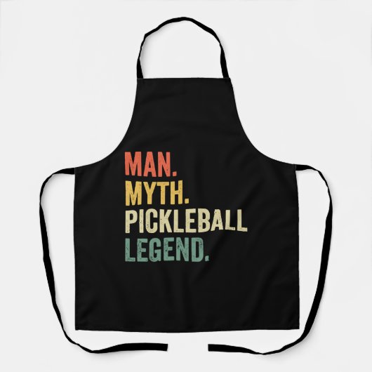 Mannen Pickleball Funny Man Myth Legend Vaderdag Schort (Voorkant)