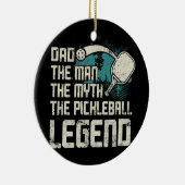 Mannen Pickleball Player Sports Paddleball Paddle Keramisch Ornament (Rechts)