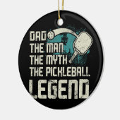 Mannen Pickleball Player Sports Paddleball Paddle Keramisch Ornament (Links)