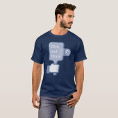 Mannen Pickleball T-shirt: "Dink and Share" (blauw T-shirt (Voorkant volledig)