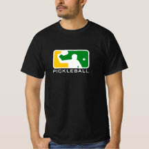 Mannen Pickleball T-shirt van de Grote Liga (zwart