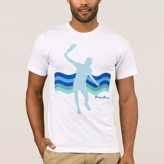 Mannen Pickleball T-Shirt van Pickle Peace (Voorkant)