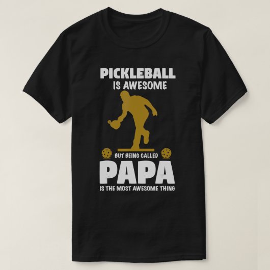Mannen Pickleball voor een trotse grootvader genaa T-shirt (Design voorkant)