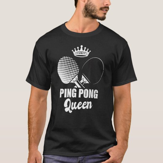 Mannen Ping Pong King Table Tennis T-shirt (Voorkant)