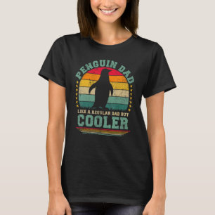 Mannen pinguïn als een gewone vader, maar koeler v t-shirt