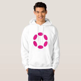Mannen Pink Doted Simple Hoodie