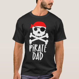 Mannen Piraat Papa Schedel en Crossbones Tshirt T-