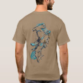 Mannen pirate Hammer Head Shark T-Shirt in kleur (Achterkant)