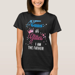 Mannen Pistolen of glitter gender onthullen Shirt 
