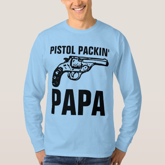 MANNEN PISTOOL PAPA PISTOL PAKKIN T-SHIRT (Voorkant)