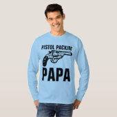 MANNEN PISTOOL PAPA PISTOL PAKKIN T-SHIRT (Voorkant volledig)