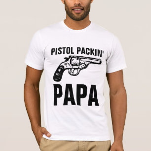 MANNEN PISTOOL PAPA PISTOL PAKKIN T-SHIRT