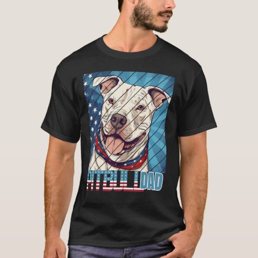 Mannen Pit Bull Pitbul Papa Voor Mannen T-shirt (Voorkant)