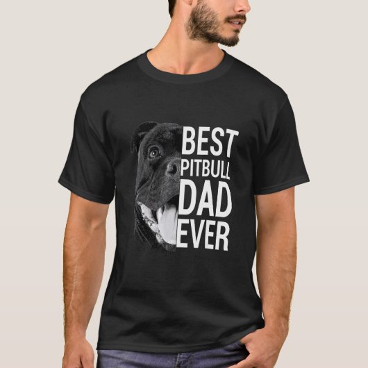 Mannen Pitbull Pap Dog 4 T-shirt (Voorkant)