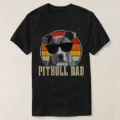 Mannen Pitbull Pap zonnebril Funny Dog Owne T-shirt (Design voorkant)