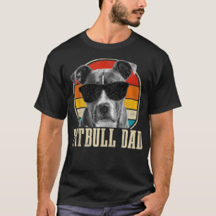 Mannen Pitbull Pap zonnebril Funny Dog Owne T-shirt
