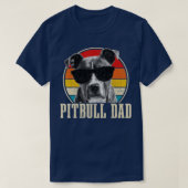 Mannen Pitbull Pap  zonnebril Funny Dog Owne T-shirt (Design voorkant)