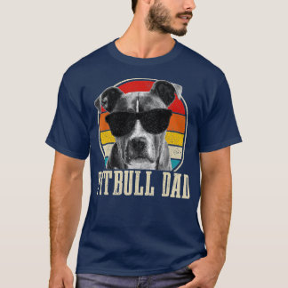 Mannen Pitbull Pap  zonnebril Funny Dog Owne T-shirt