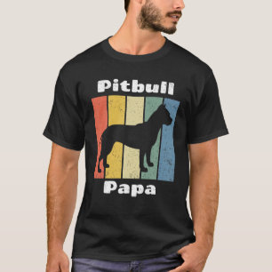 Mannen Pitbull Papa Pitbull Dog T-shirt