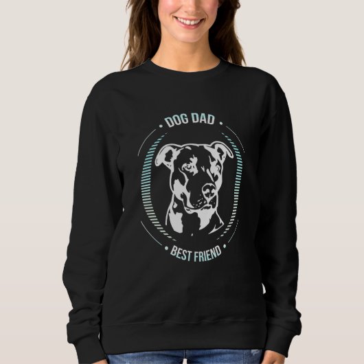 Mannen Pitbull Pitbull-pap voor mannen hond pap Pi Trui (Voorkant)