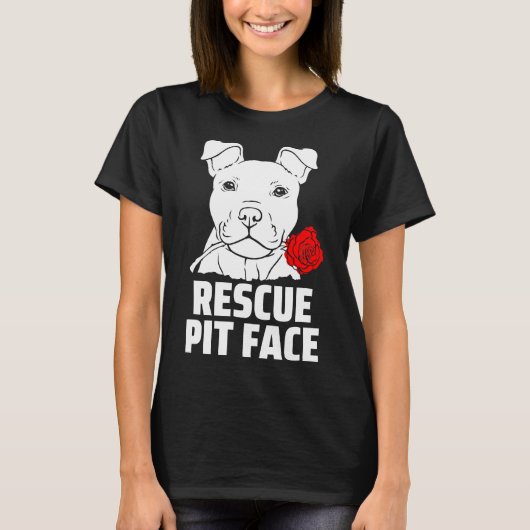Mannen Pitbull Rescue Pit Gezicht Grappige Schatti T-shirt (Voorkant)