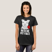 Mannen Pitbull Rescue Pit Gezicht Grappige Schatti T-shirt (Voorkant volledig)