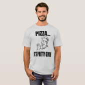 Mannen Pizza Het is Goed T Shirt (Voorkant volledig)