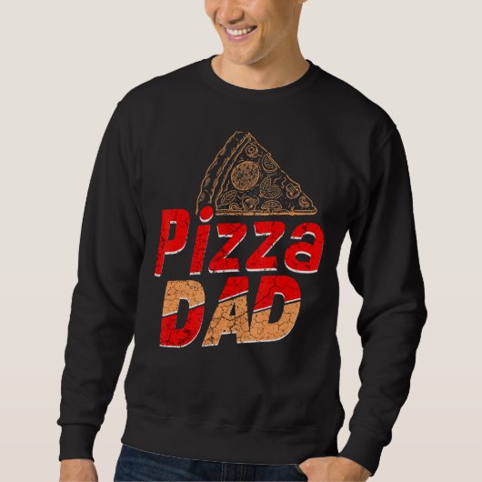 Mannen Pizza Ik hou van Pizza Pap 35 Trui (Voorkant)