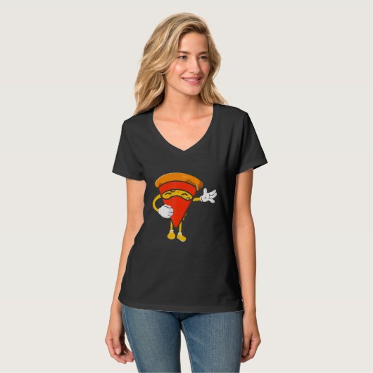 Mannen Pizza Slice Ninja Fast Food Warrior Assassi T-shirt (Voorkant volledig)