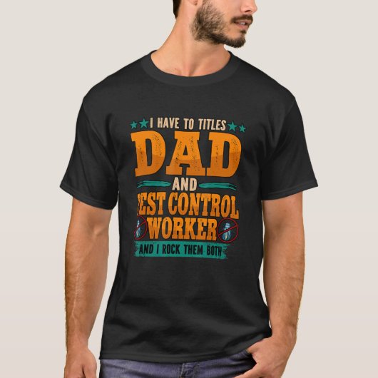 Mannen plaagbestrijding uitroeier t-shirt (Voorkant)