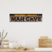 Mannen plaat staal Metaal staal Gepersonaliseerd Poster (Keuken)