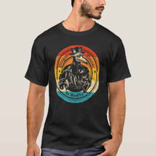 Mannen Plague Doctor Sunset Retro  Medievel T-shirt