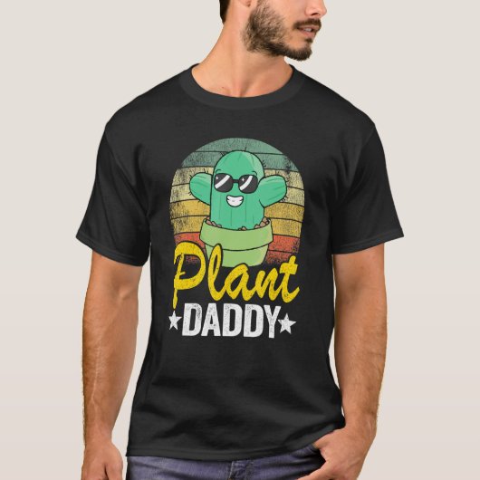 Mannen Plant Daddy Grappige Cactus Tuinier Grappen T-shirt (Voorkant)