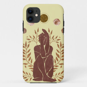 Mannen planten met vete planeten denken over maan Case-Mate iPhone case