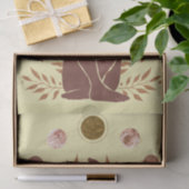 Mannen planten met vete planeten denken over maan tissuepapier (Geschenk)