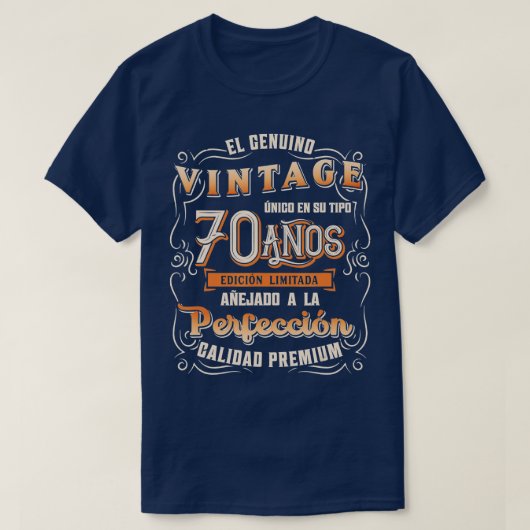 Mannen Playera Cumpleanos 70 70th Birthday gift vo T-shirt (Design voorkant)