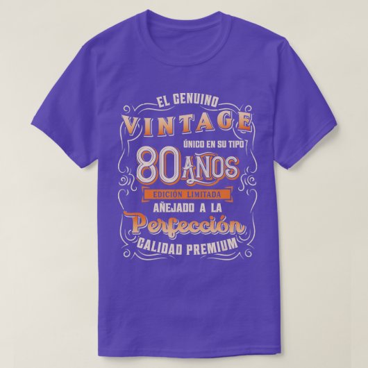 Mannen Playera Cumpleanos 80 80th Birthday gift vo T-shirt (Design voorkant)