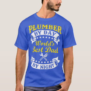Mannen Plumber-by-Day werelden Beste vader-op-nach T-shirt