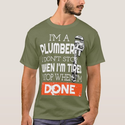 Mannen Plumber Cool Funny Plumber Tools Gift T-shirt (Voorkant)