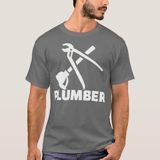 Mannen Plumber T-shirt (Voorkant)