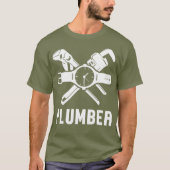 Mannen Plumber Tools Pipefather Pipe Journeyman T-shirt (Voorkant)