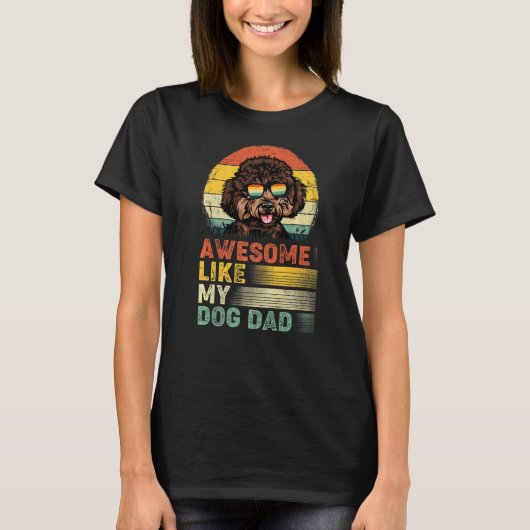Mannen poedel  Geweldige zoals mijn hondenvader T-shirt (Voorkant)