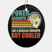 Mannen  poker opa als een gewone opa keramisch ornament (Links)