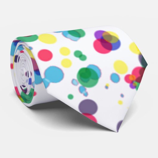 Mannen poladots met helder Stropdas (Opgerold)