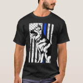 Mannen politieagent Dog K9 T-shirt (Voorkant)