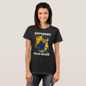Mannen politieagent van Capybara T-shirt (Voorkant volledig)