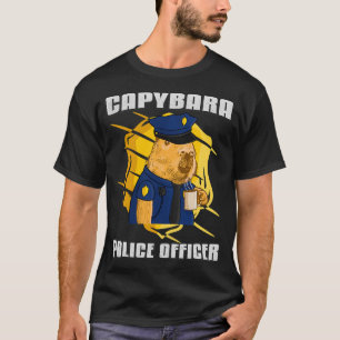 Mannen politieman Capybara 22 T-shirt