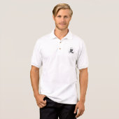 mannen Polo-stijl shirt met creatief machtssymbool (Voorkant volledig)