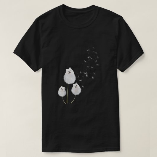 Mannen Pommeren Dandelion Vloer T-shirt Pommeren C (Design voorkant)